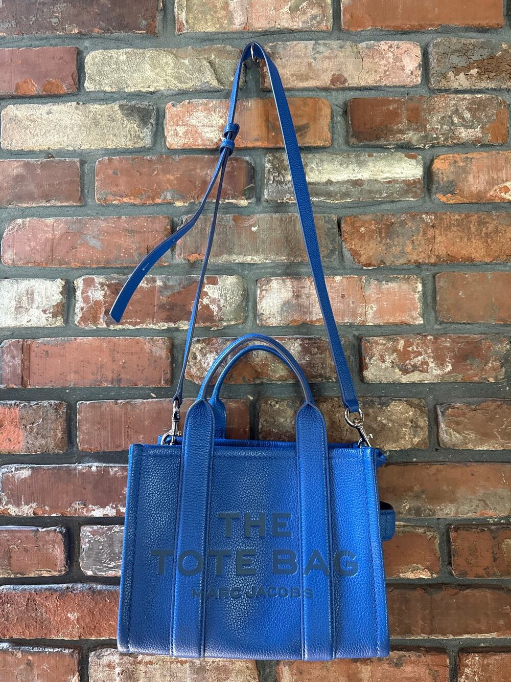 Marc Jacobs The Leather Small Tote Bag - Cobalt/Blue Sea